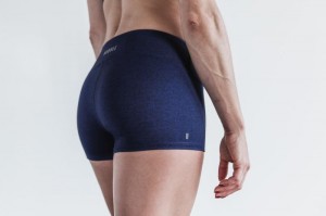 Nobull 2 Plush Heather Kurze Hose Damen Navy | 27690-DWRB