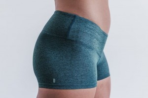 Nobull 2 Plush Heather Kurze Hose Damen Türkis | 05218-WXSA
