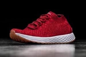Nobull Alert Knit Laufschuhe Herren Rot | 13052-IBXH