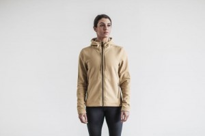 Nobull Arctic Zip-Up Jacken Damen Beige | 71583-SMGX