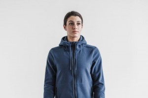 Nobull Arctic Zip-Up Jacken Damen Blau | 14609-QGDY