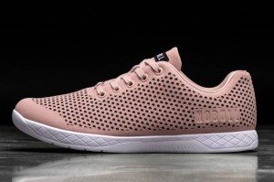 Nobull Blush Suede Sportschuhe Herren Weiß | 56349-KFUP