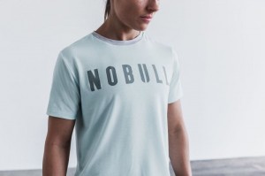 Nobull Boxy T-shirts Damen Blau | 56108-HTJB
