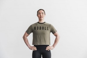 Nobull Boxy T-shirts Damen Grün | 17028-SRPN