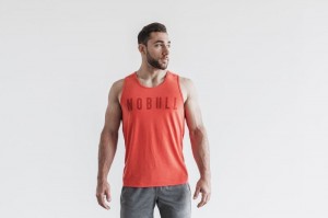 Nobull Bright Colors Muskelshirt Herren Rot | 96230-XNMQ