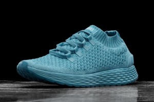 Nobull Bright Knit Laufschuhe Damen Blau | 01572-LAWY