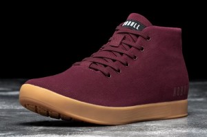 Nobull Cabernet Canvas Mid Sportschuhe Herren Dunkelrot | 61370-GEQH