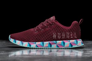 Nobull Cabernet Prism Mesh Laufschuhe Damen Dunkelrot | 03164-IWMC
