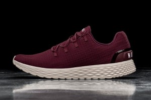 Nobull Cabernet Ripstop Laufschuhe Damen Dunkelrot Weiß | 38704-JNXM