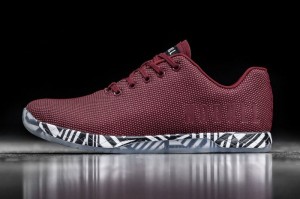 Nobull Cabernet Zebra Sportschuhe Damen Dunkelrot | 51098-RYSO