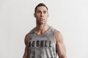 Nobull Camo Muskelshirt Herren Camouflage | 45291-LGKD
