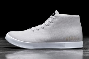 Nobull Canvas Mid Sportschuhe Herren Weiß | 70259-WBNE