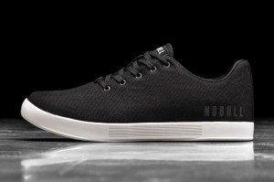 Nobull Canvas Sportschuhe Damen Schwarz Weiß | 07542-RQEN