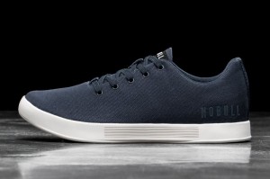 Nobull Canvas Sportschuhe Herren Navy Weiß | 23479-FSZY