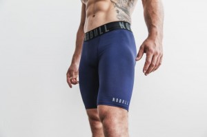 Nobull Compression 9 Kurze Hose Herren Navy | 96873-MSDL