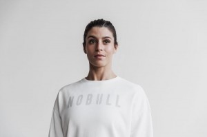 Nobull Crew Sweatshirts Damen Weiß | 09586-ACSR