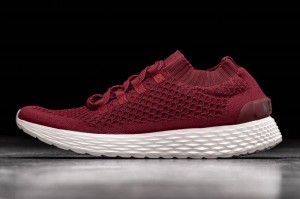 Nobull Crimson Knit Laufschuhe Herren Rot | 36821-BYAN
