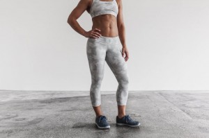 Nobull Crop Melange Strumpfhose Damen Camouflage | 09786-ZGVQ