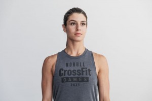 Nobull Crossfit Games 2021 High-Neck Muskelshirt Damen Tiefesgrau | 28351-LMKS