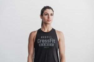 Nobull Crossfit Games 2021 High-Neck Muskelshirt Damen Schwarz | 13297-KCBT