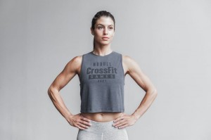 Nobull Crossfit Games 2021 Muscle Muskelshirt Damen Tiefesgrau | 14893-LZJI