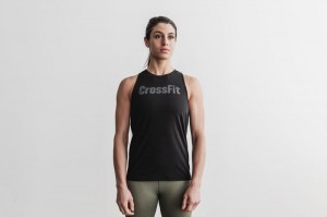 Nobull Crossfit High-Neck Muskelshirt Damen Schwarz | 91507-THDF