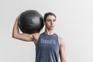 Nobull Crossfit High-Neck Muskelshirt Damen Navy | 09761-EBWI