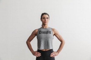 Nobull Crossfit Muscle Muskelshirt Damen Grau | 81592-OHIW