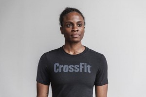 Nobull Crossfit T-shirts Damen Schwarz | 54083-YPJN