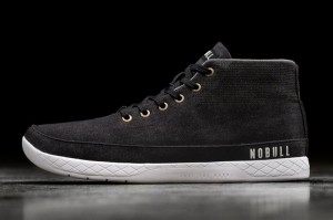 Nobull Denim Canvas Mid Sportschuhe Damen Schwarz | 40876-ZMAN