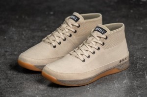 Nobull Desert Canvas Mid Sportschuhe Herren Beige | 94305-KZDV