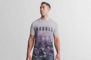 Nobull Dip-Dye T-shirts Herren Lila | 27356-AKMV