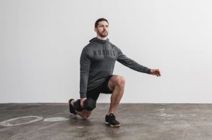 Nobull Fast-Drying Hoodie Herren Tiefesgrau | 10563-NHIJ