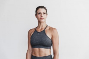 Nobull Halter Matte Sport BH Damen Grau | 06948-NHOC