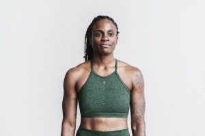 Nobull Halter Matte Sport BH Damen Grün | 24836-BXLI