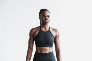 Nobull Halter Matte Sport BH Damen Schwarz | 59487-ARCQ