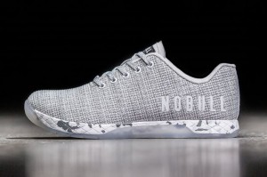 Nobull Heather Sportschuhe Damen Weiß Grau | 67934-QJDC