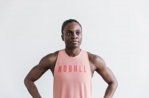 Nobull High-Neck Bright Colors Muskelshirt Damen Koralle | 98546-JKCV