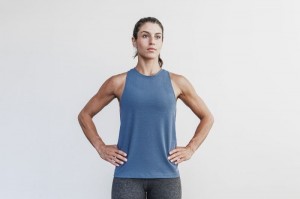Nobull High-Neck Bright Colors Muskelshirt Damen Blau | 43619-GXHE