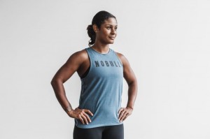 Nobull High-Neck Bright Colors Muskelshirt Damen Türkis | 09748-VFRP
