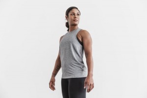 Nobull High-Neck Classic Colors Muskelshirt Damen Grau | 03174-AQSY
