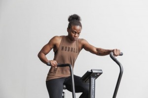 Nobull High-Neck Classic Colors Muskelshirt Damen Braun | 81952-LIQW