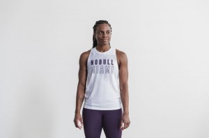 Nobull High-Neck Miami Palm Muskelshirt Damen Lila | 94325-RJNZ