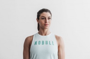 Nobull High-Neck Seasonal Colors Muskelshirt Damen Mintfarben | 91370-DCSI