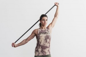 Nobull High-Neck Tie-Dye Muskelshirt Damen Braun | 07386-HQSV