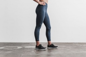 Nobull High-Rise 7/8 Matte Strumpfhose Damen Navy | 47285-ATLC