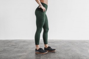 Nobull High-Rise 7/8 Matte Strumpfhose Damen Grün | 19437-OBGA