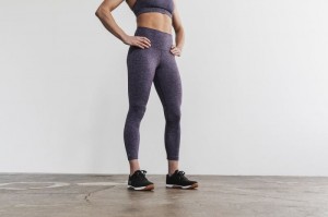 Nobull High-Rise 7/8 Matte Strumpfhose Damen Lavendel | 85237-MHRL