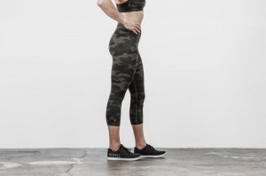 Nobull High-Rise Crop Camo Strumpfhose Damen Camouflage | 03168-AWNV