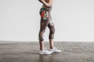Nobull High-Rise Crop Oasis Strumpfhose Damen Mehrfarbig | 36920-HOWJ
